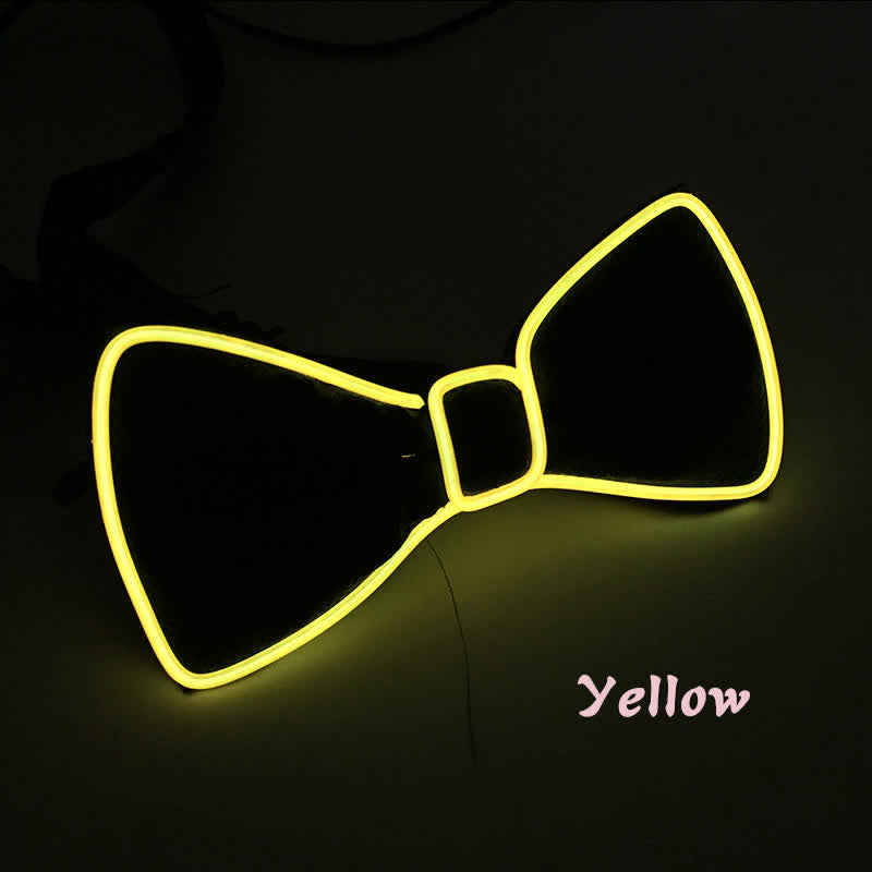 Light Up Blinking LED Glowing Bow Tie