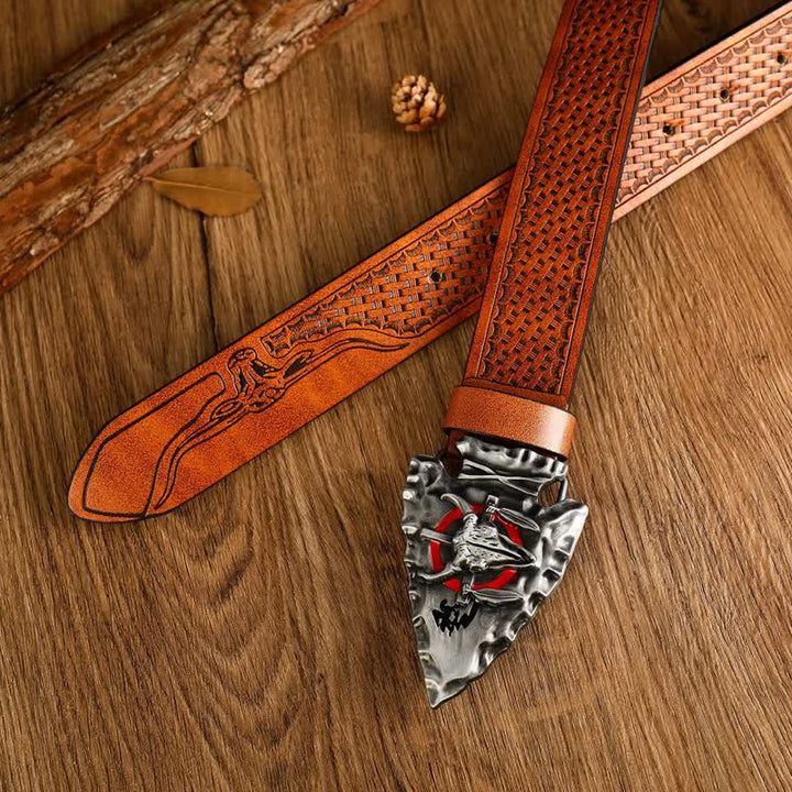 Men's Domineering Bull Head Ethnic Style Leather Belt