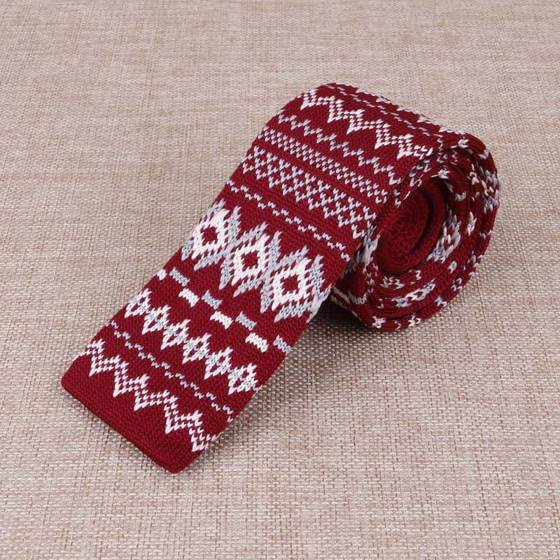 Men's Exotic Skinny Knitted Necktie