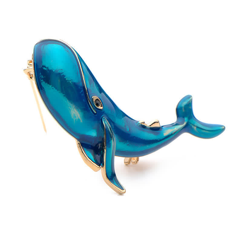 Women's Blue Whale Brooch