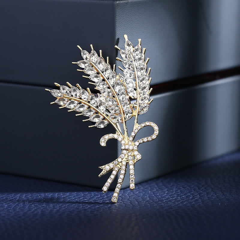 Women's Shiny Wheat Bowknot Brooch