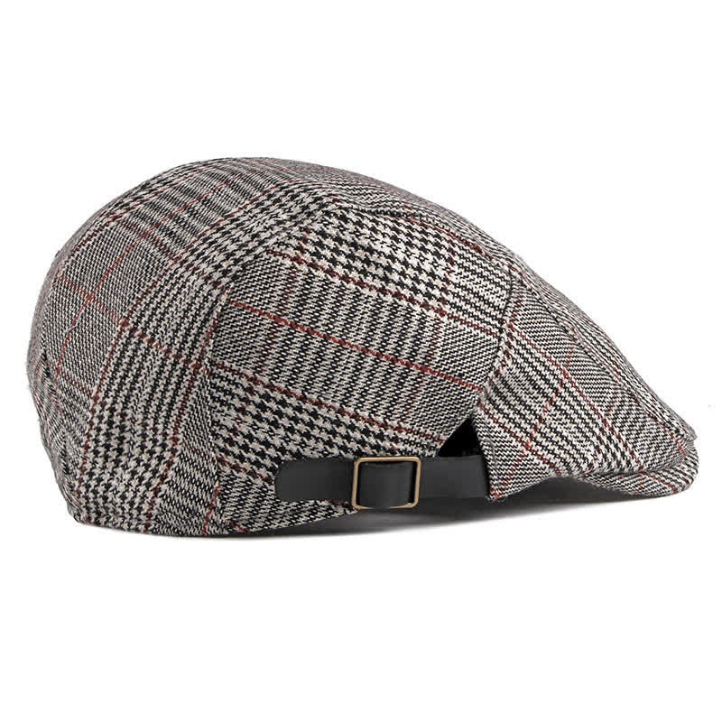 Classic Plaid Beret Cabbie Flat Cap - image 7