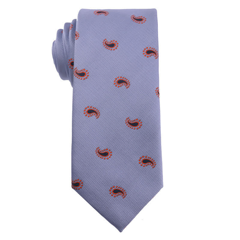 Men's Blue Series Paisley Striped Necktie - Paisley - image 8
