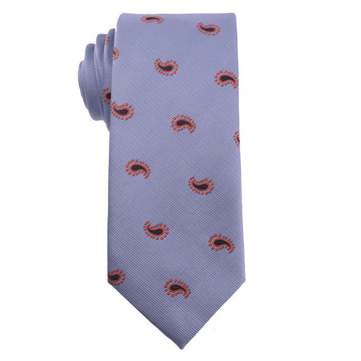 Men's Blue Series Paisley Striped Necktie - Paisley - image 8