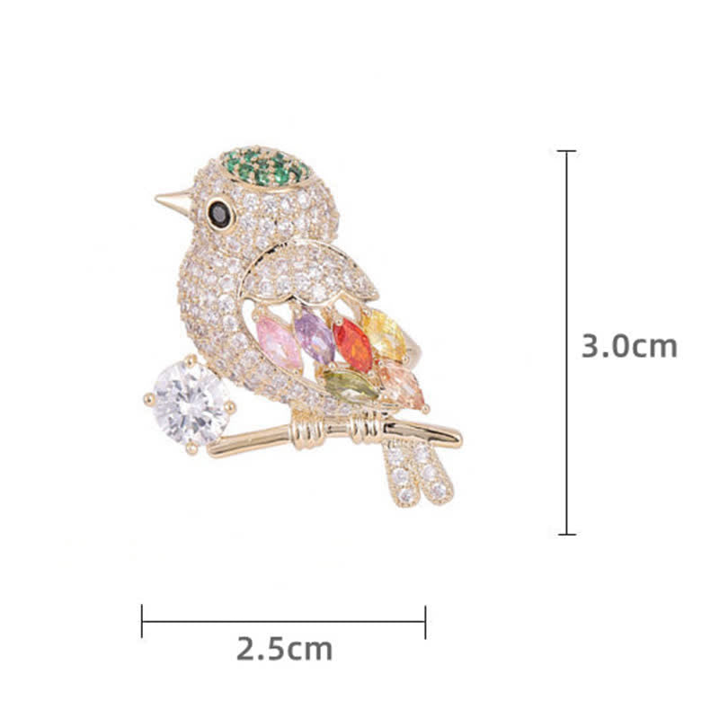 Women's Magpie Branch Zircon Brooch