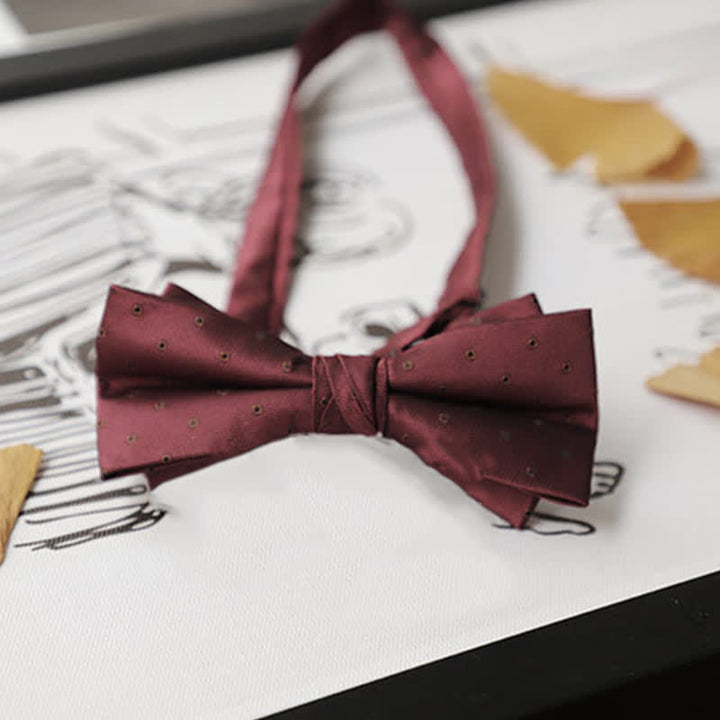 Men's Burgundy Series Gentleman Bow Tie