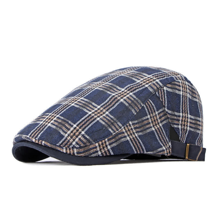 Travel Casual Checkered Beret Flat Cap