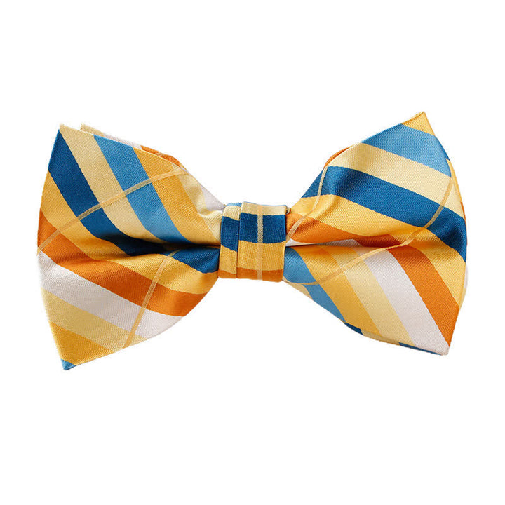 Men's Captivating Bright Striped Bow Tie