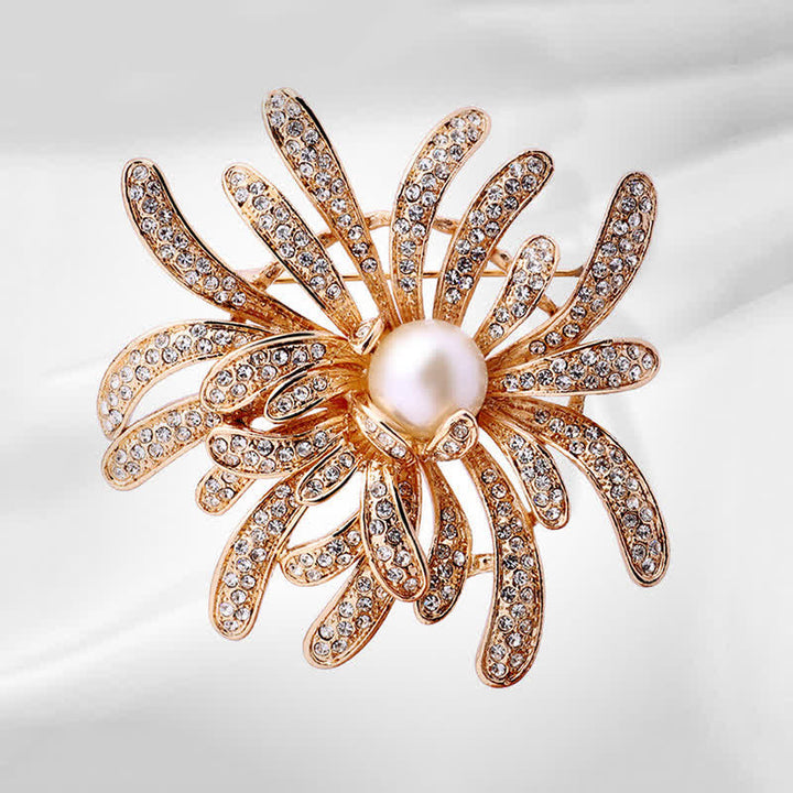 Women's Coralline Floral Pearl Brooch