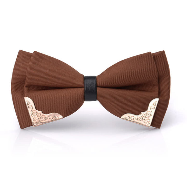 Men's Classic Metal Gold Bow Tie