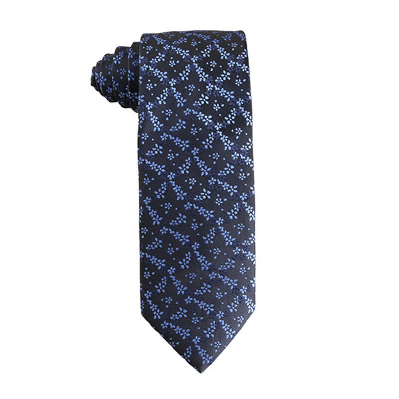 Men's Dynamic Shade of Blue Series Necktie - Wildflower - image 3