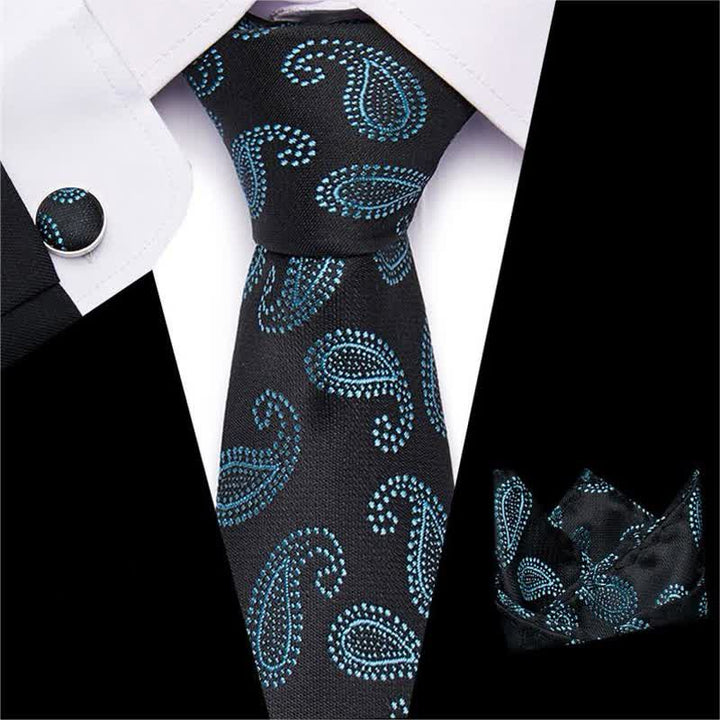 3Pcs Men's Classic Paisley Necktie Set