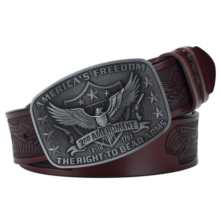 Men's Retro Eagle America's Freedom Leather Belt