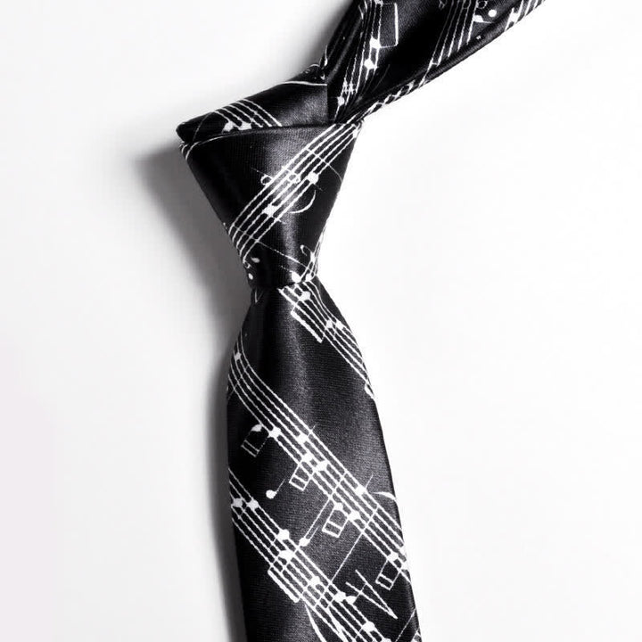 Men's Personality Piano Music Note Necktie - image 3