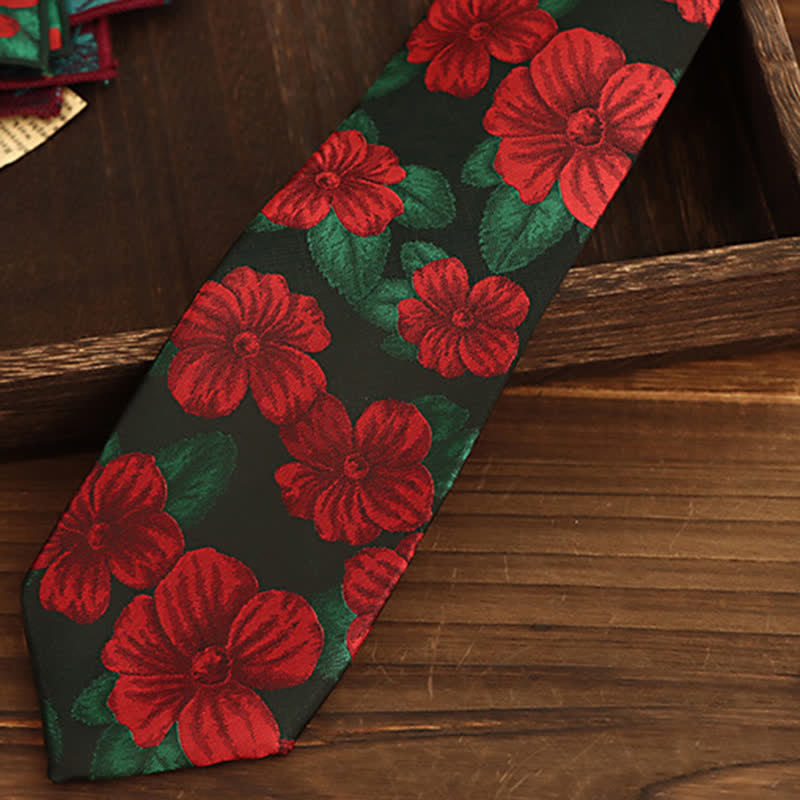 Men's Flame Azalea Blossoms Necktie