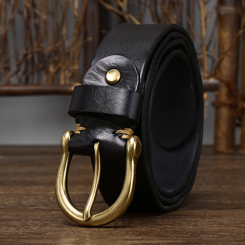 Men's Trend Worn-out Wrinkled Leather Belt