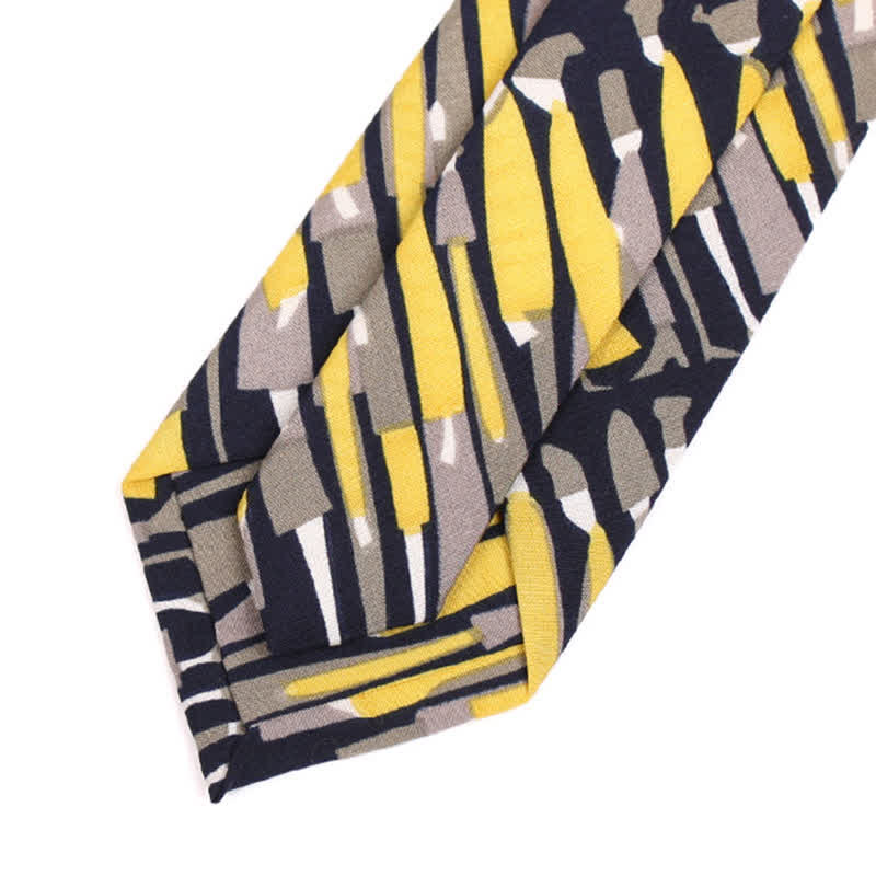 Men's Black & Yellow Crowds Necktie - image 3