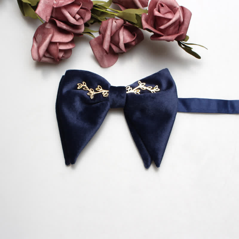 Men's Charming Velvet Oversized Pointed Bow Tie