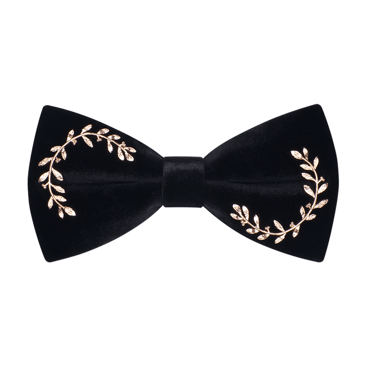 Men's Vine Leaves Velvet Bow Tie