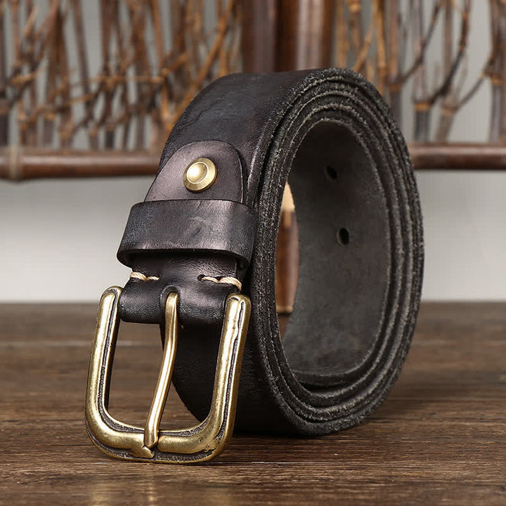 Men's Carving Crack Ship Anchor Leather Belt - image 6