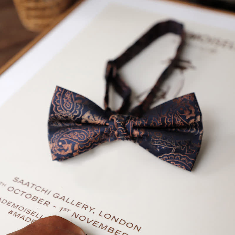 Men's Delicate Vintage Plain Bow Tie