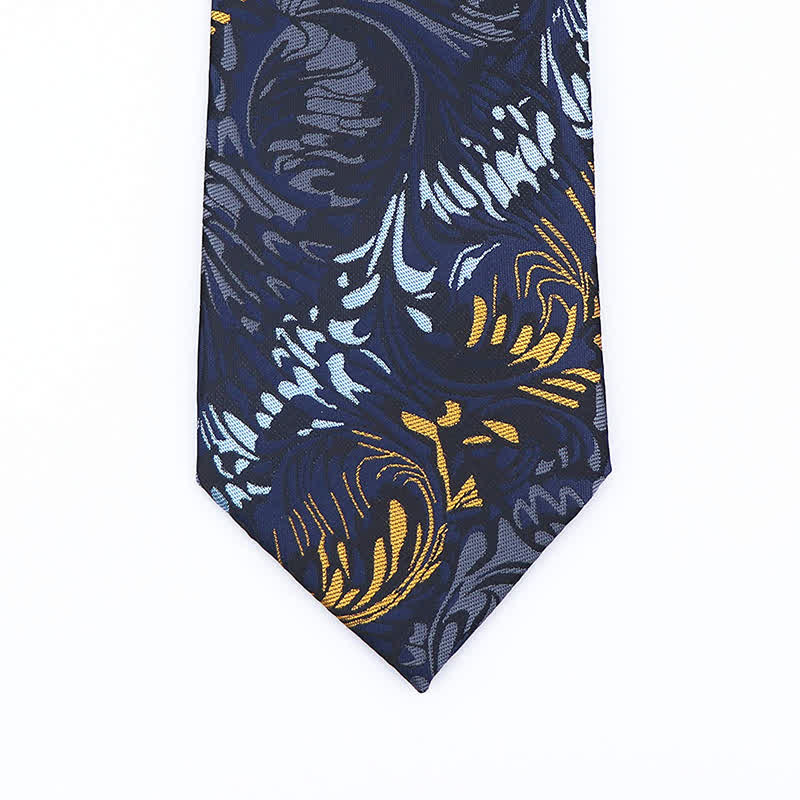 Men's Novelty Paisley Striped Flower Necktie