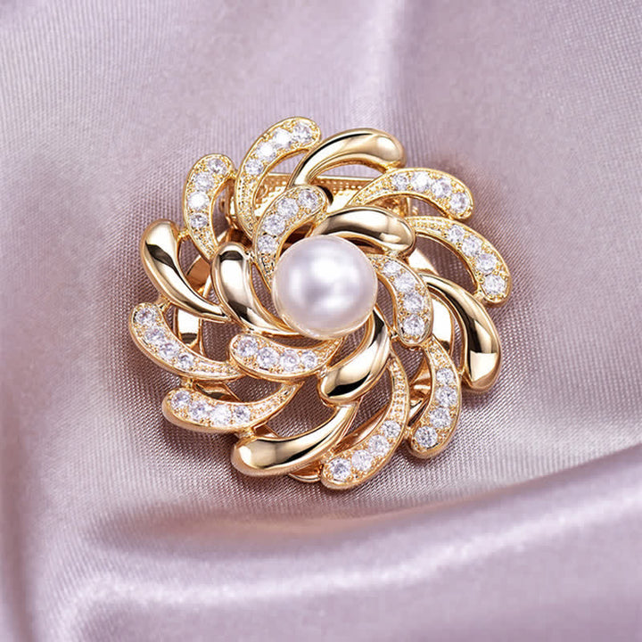 Women's Chrysanthemum Floral Buckle Brooch