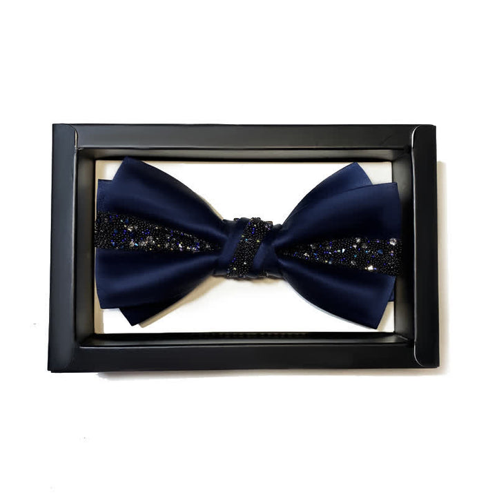 Men's Sparkling Glitter Bow Tie Pocket Square