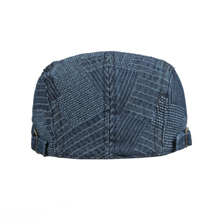 Personality Painter Washed Denim Beret Flat Cap - image 6