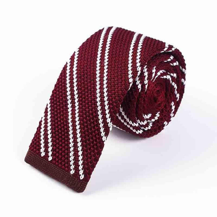 Men's Diagonal Striped Knitted Necktie