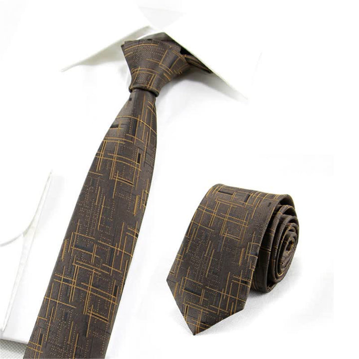 Men's Cool Modern Dazzeling Line Slim Necktie