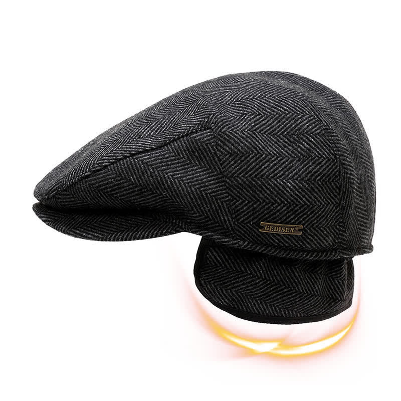 Sport Ivy Flat Cap with Earflap Beret