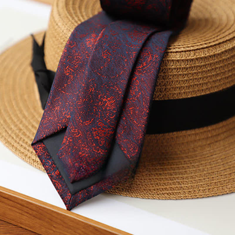 Men's Burgundy Flame Exotic Mystery Necktie