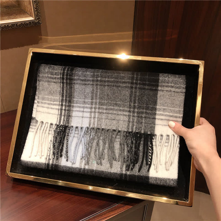 Unisex Lamb Edinburgh Big Warm Plaid Scarf - #9 - image 23