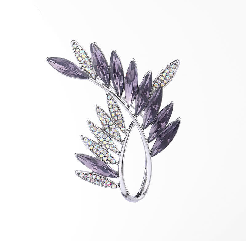 Women's Olive Branch Crystal Brooch