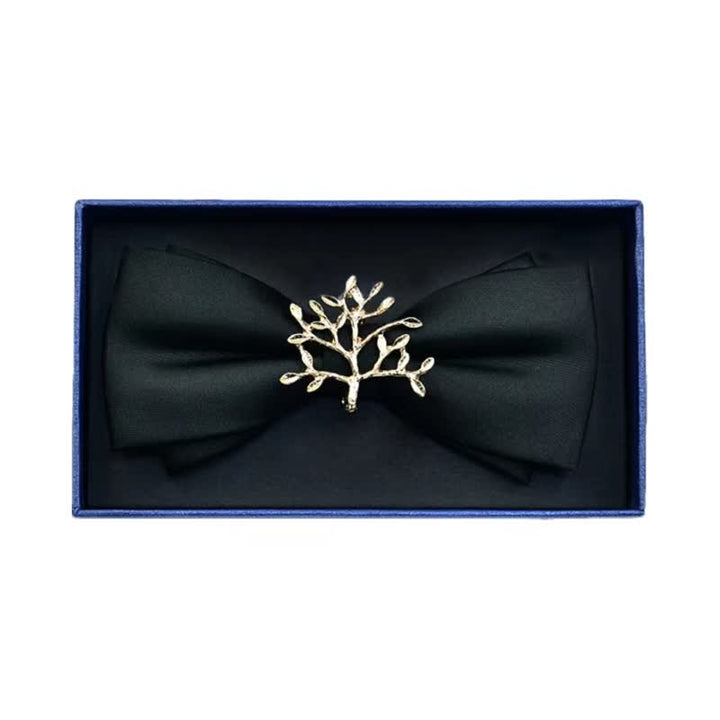 Men's Rhinestone Metal Matte Bow Tie