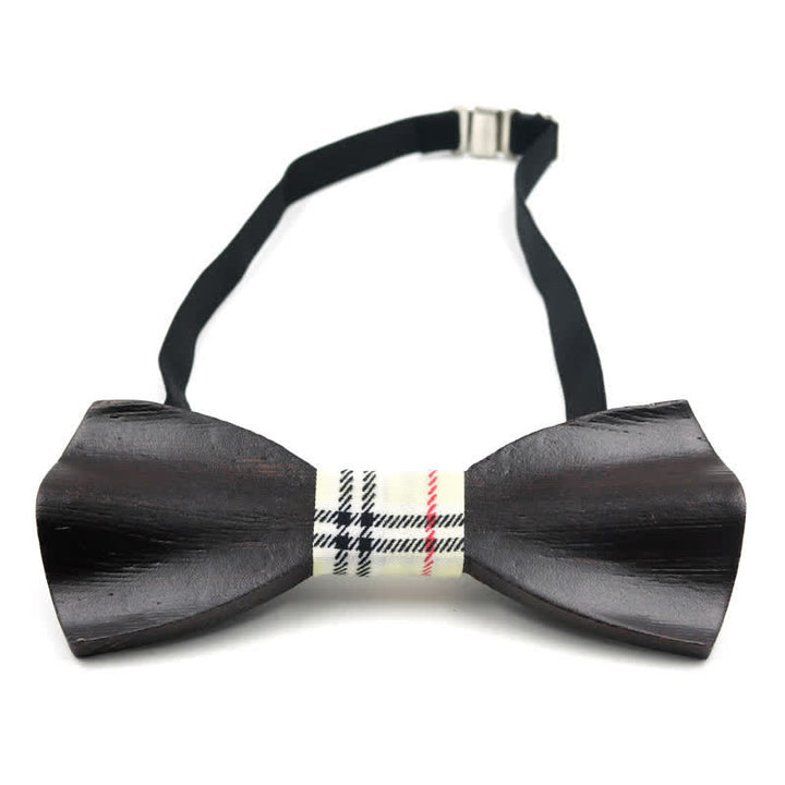 Men's Classy 3D Curved Wooden Bow Tie