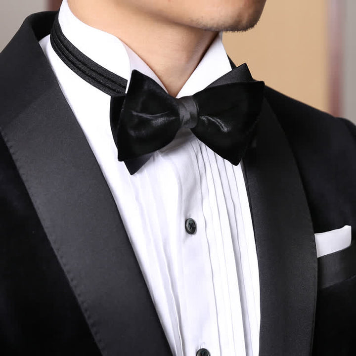 Men's Velvet Double Layers Bow Tie