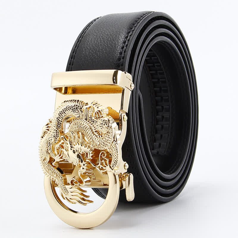 Men's Dragon Business Automatic Ratchet Leather Belt