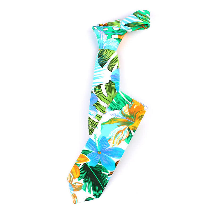 Men's Colorful Tropical Floral Necktie