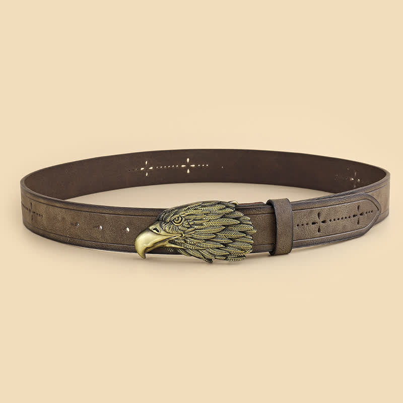 Men's Eagle Head 3D Vulture Shape Leather Belt