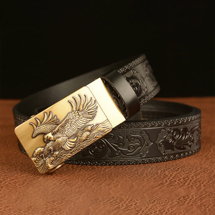 Men's Eagle Expanded Its Wings Leather Belt