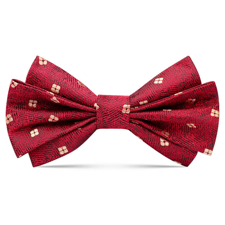 Men's Red Fragrant Tiny Flowers Bow Tie