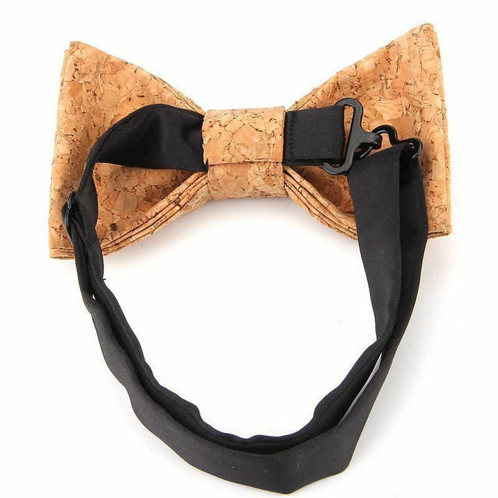 Men's Creative Plain Cork Wooden Bow Tie