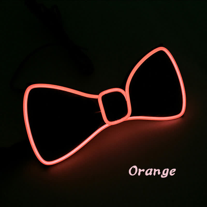 Light Up Blinking LED Glowing Bow Tie