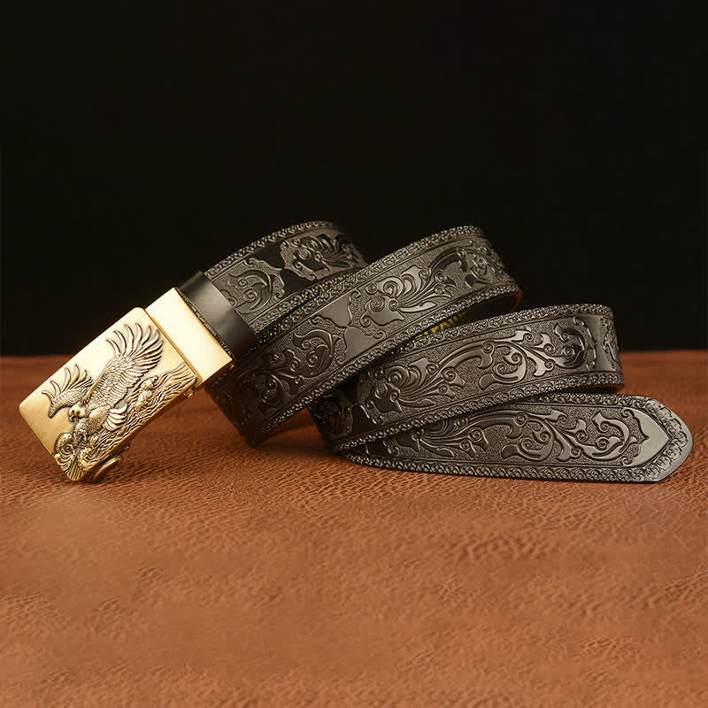 Men's Eagle Expanded Its Wings Leather Belt