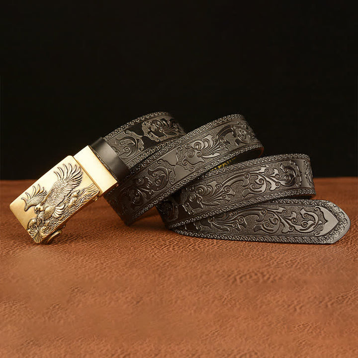 Men's Eagle Expanded Its Wings Leather Belt