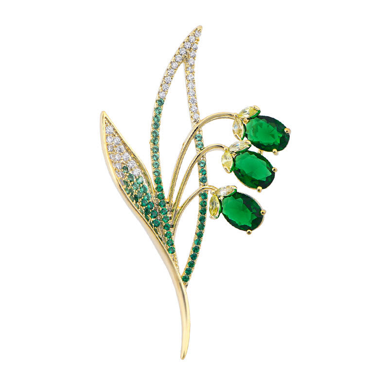 Women's Bellflower Lily Of The Valley Brooch