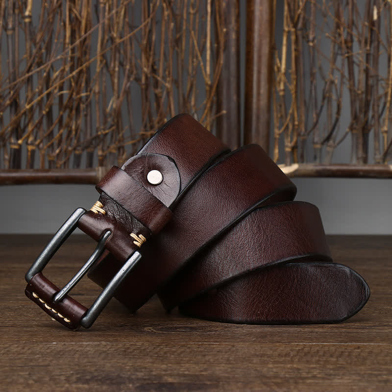 Men's Stylish Retro Glossy Cowboy Leather Belt