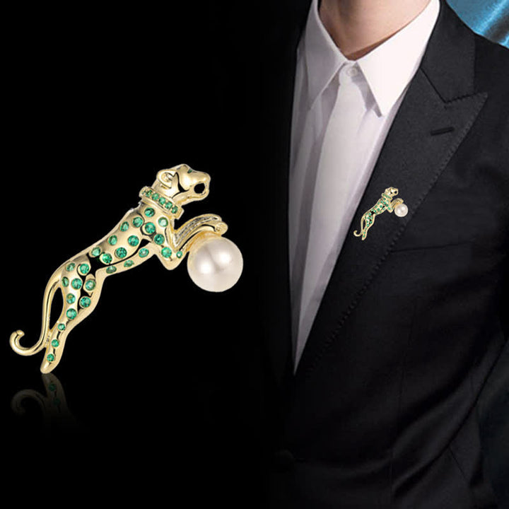 Men's Cartier Panther Agate Spots Brooch